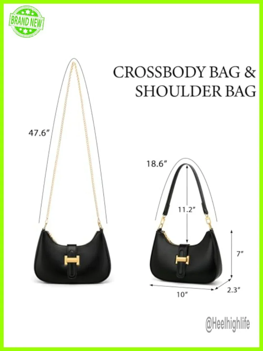 Small Vegan Leather Hobo Handbag with Removable Strap